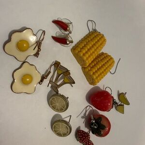 Fun Food-Themed Earrings Set
